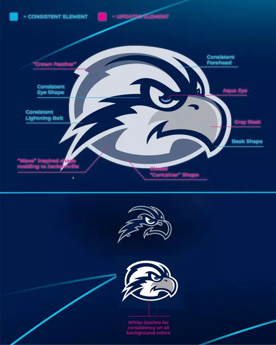 Osprey head logo updates