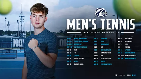 Mens tennis schedule graphic 2024-25