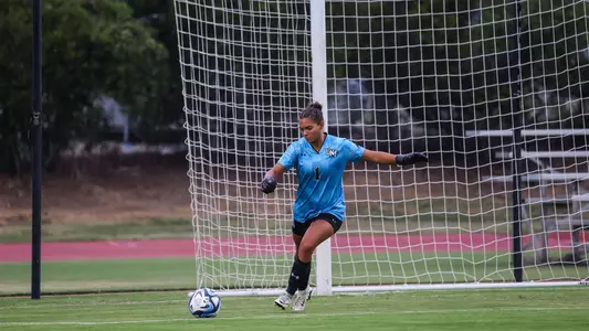 Sofia Miliancano taking a goal kick