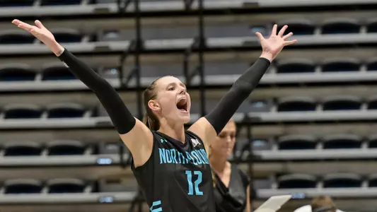 Amy Burkhardt action shot celebrating