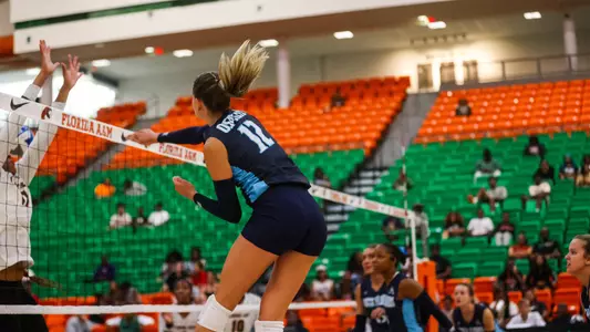 Amy Burkhardt going for an attack