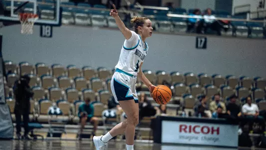 Helena Rafnsdottir dribbling upcourt