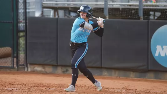 Lauren Bevis hit at JU field