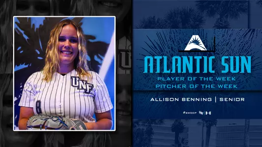 Allison Benning ASUN Pitcher & player of the week
