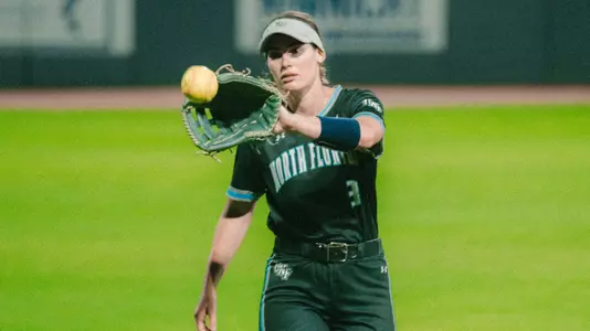 Chloe Culp catching ball at home
