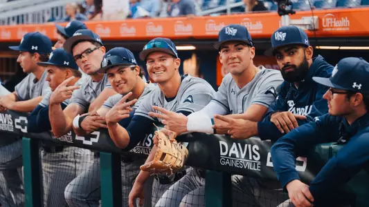 UNF Baseball Players Dugout