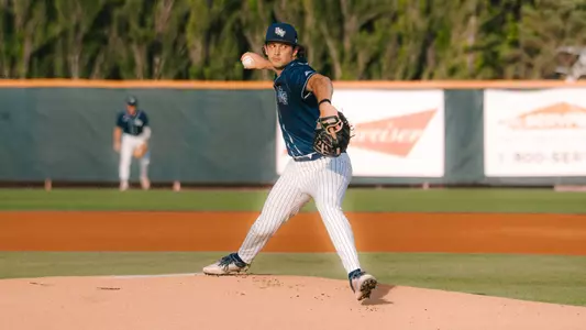 Clay Hendry pitching at home