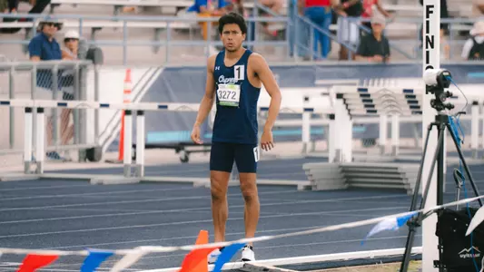 Robert Pedroza about to run track
