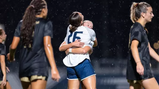 Celebration from Forward Morgan Guillemette after scoring a goal