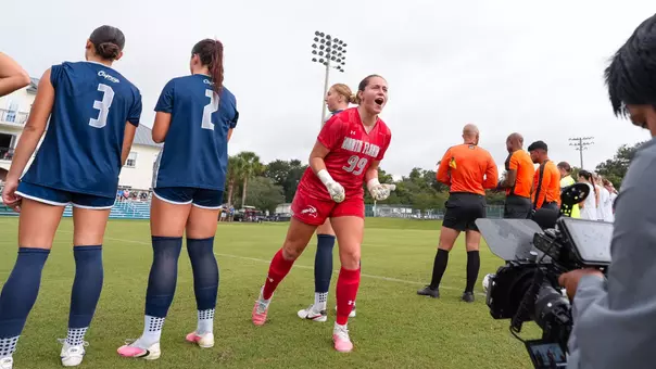 Chrissa Avery Showing Emotion Pregame Before Match At Stetson