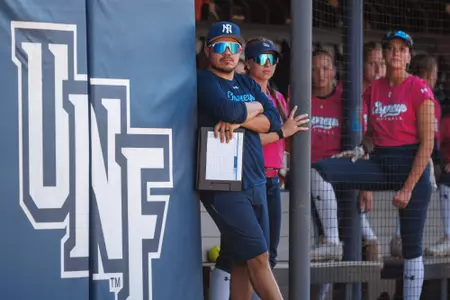 Jacksonville, Florida - Mario Hernandez during a softball scrimmage between the University of North Florida Ospreys and the Flagler College Saints at UNF Softball Complex. Friday October 16, 2026.