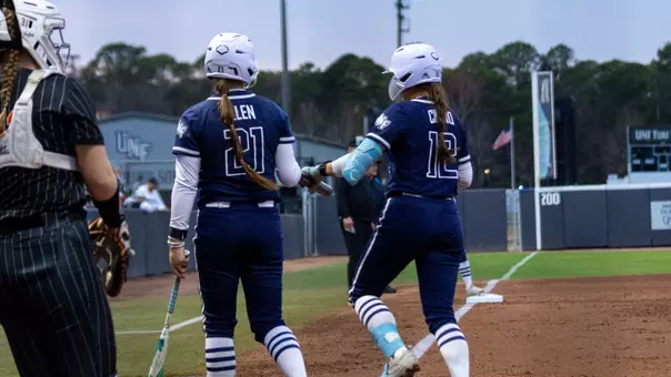 Bella Cimino and Ayden Allen at the plate