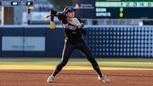 Bella Cimino taking ground ball against NDSU