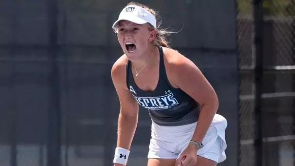 Gabby Goyins yells in celebration