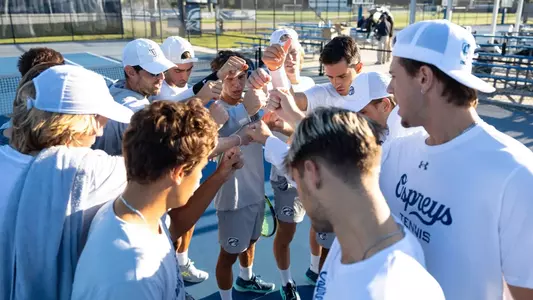 Men's Tennis Team Huddle