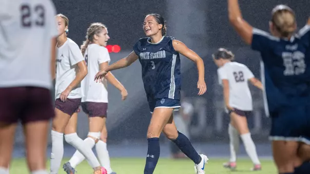 Celebration Photo of Taylor Tamares After Scoring A Goal Against Bellarmine on Sept. 24