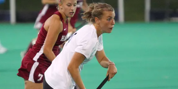 FRATES SCORES TWO LATE GOALS TO PROPEL FIELD HOCKEY PAST MAINE, 3-2 Image