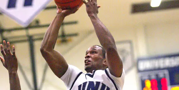 SIXTH-SEEDED MEN'S HOOP UPSETS NO. 3 MAINE, 68-57, IN AMERICA EAST QUARTERFINAL Image