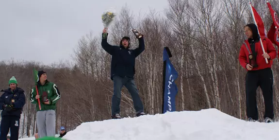 Clayton's Third-Place Finish Highlights Ski Team's Best NCAA Result in 11 Seasons Image