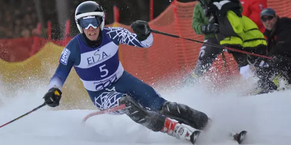 Men's SL Win Helps Ski Team Maintain 2nd Place at UVM Carnival Image