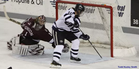 Lavoie Scores Twice in Women's Ice Hockey Team's 6-3 Loss at UConn Image