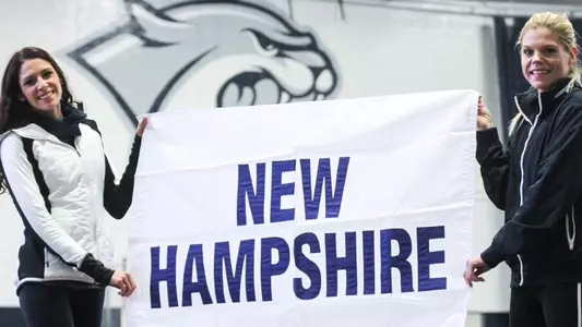 UNH alums Keely Maguire, left, and Erica Jesseman compete in the Olympic Marathon Trials Saturday.