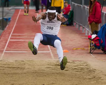 Joel Nkounkou finished second in the decathlon.