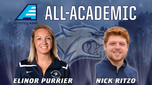 Elinor Purrier and Nicholas Ritzo earned America East All Academic honors Wednesday.