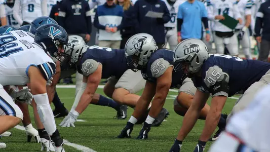 Elijah Lewis (55) and his defensive linemates will be out to slow the Great Danes on Saturday.