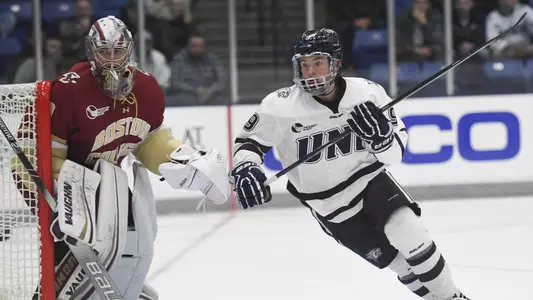 Sophomore Angus Crookshank scored the only goal in UNH's overtime win over BC.