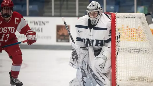 Sophomore goalie Ava Boutilier leads the Wildcats into the Hockey East semifinals Saturday.