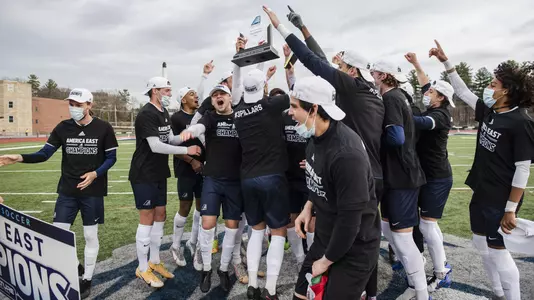 The celebration of a third straight America East title is on.