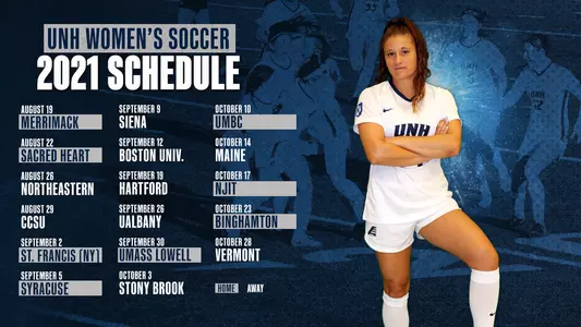 Women's soccer schedule graphic 2021