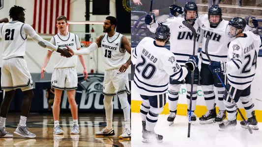 On Sunday, the men's basketball team hosts Vermont at noon and the men's hockey team hosts Sacred Heart at 3 p.m.