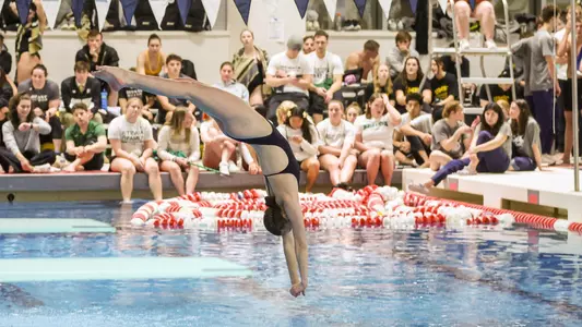 Feb. 22, 2023; Worcester, Massachusetts, USA;  during the 2023 America East Swimming and Diving Championships held at WPI Sports and Recreation Complex. Photo by Brian Foley for Foley-Photography.com.