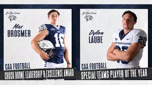 CAA Football major awards 2023_Max Brosmer_Dylan Laube