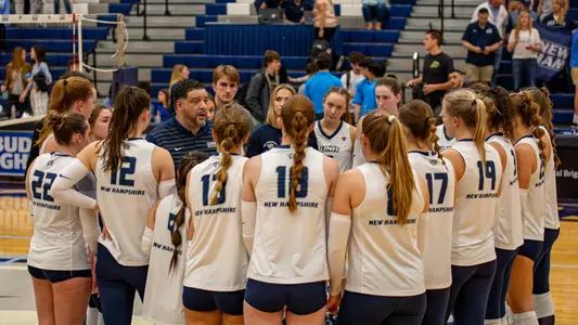 Volleyball team huddle