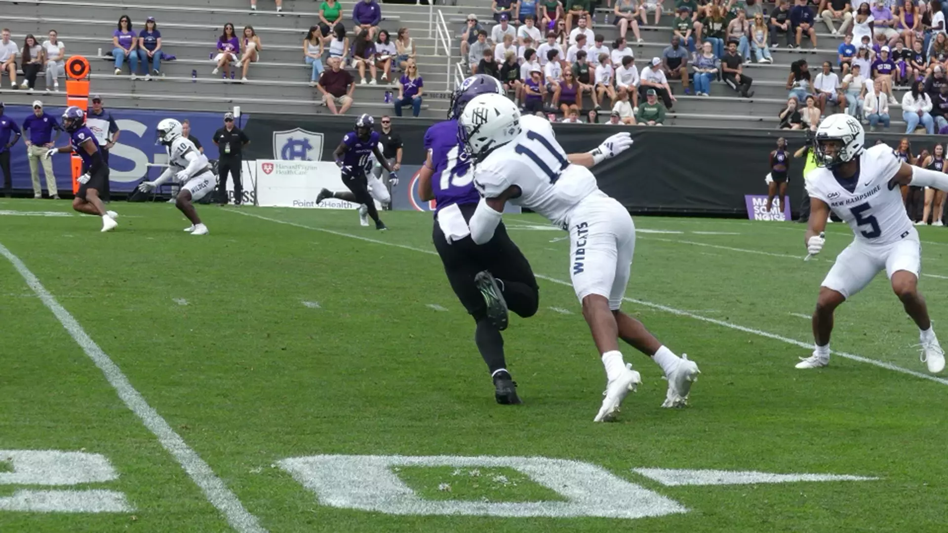 Noah Stansbury with a big tackle.