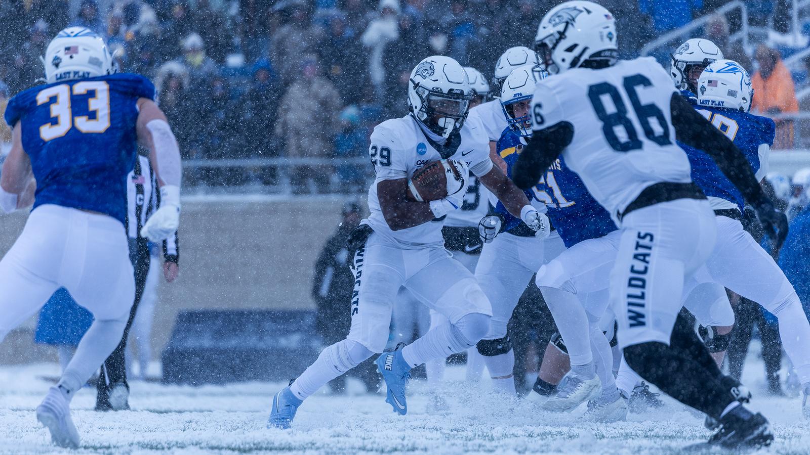 New Hampshire football: Gibson Rushes for 101 Yards in FCS First Round Loss at South Dakota State