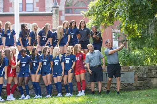 Women's Soccer Media Day Behind the Scenes (Photo Gallery)