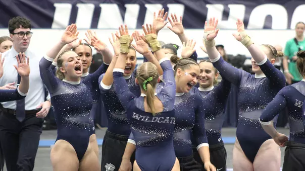 UNH Gymnastics Celebration Shot