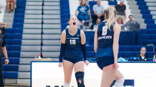 Rachel Grier celebrates during a match