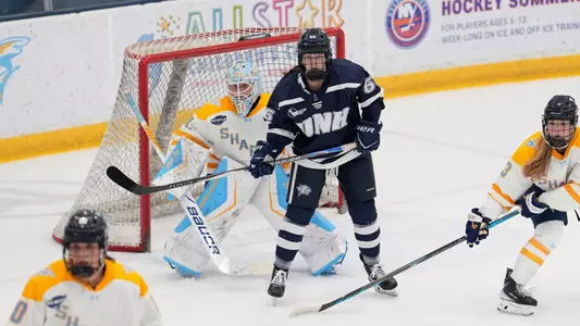Kristen Hartman screens the LIU goaltender.