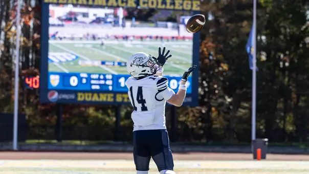 Ryan Ricketti recorded career highs of 11 catches and 155 receiving yards at Merrimack