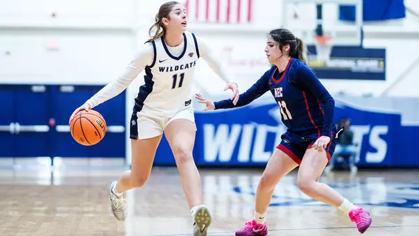 Alia Cordone dribbles vs NEC in 2025