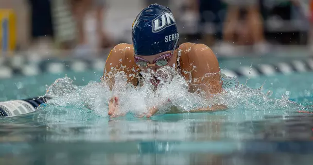 Maddie Serfass wins the butterfly vs Siena, Merrimack on Oct. 31, 2026