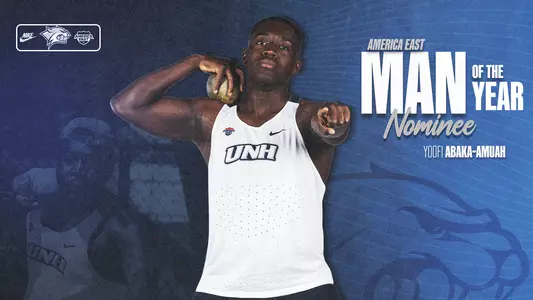Yoofi Abaka-Amuah nominated for the 2025-26 America East Man of the Year Award on May 14. (graphic)