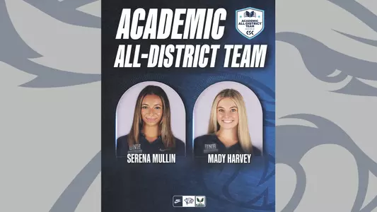 Serena Mullin and Mady Harvey of UNH gymnastics team honored as CSC Academic All-District Team members