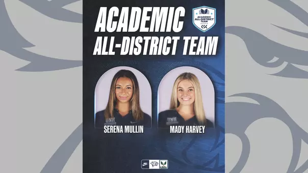 Serena Mullin and Mady Harvey of UNH gymnastics team honored as CSC Academic All-District Team members
