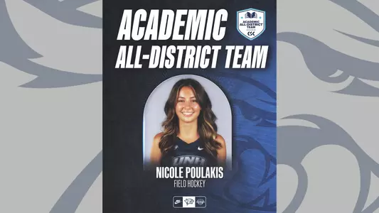 Nicole Poulakis of the field hockey team was named to the 2026 CSC Academic Women's At-Large All-District Team